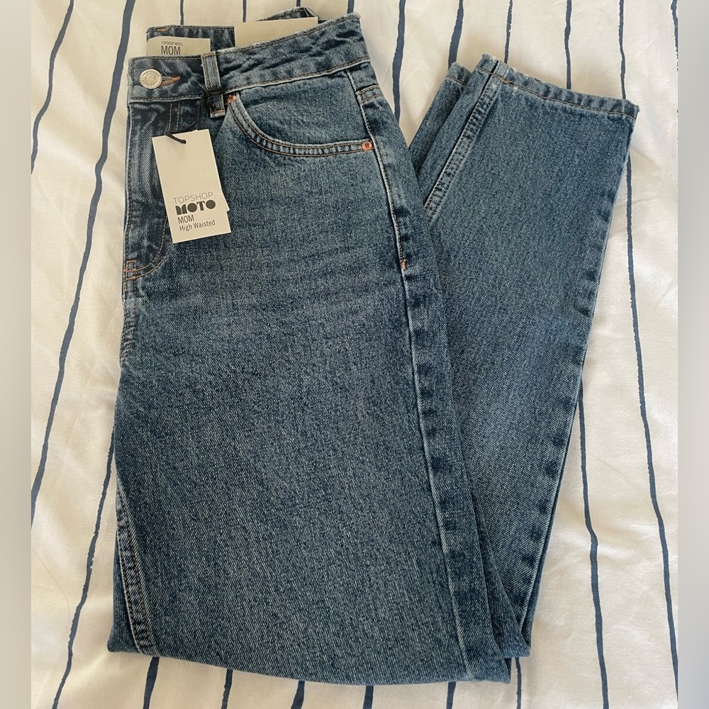 NWT Topshop High Waisted Mom Jeans